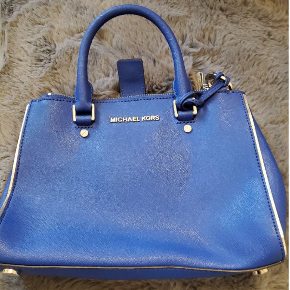 Michael Kors blue handbag